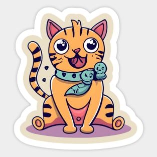 Angry Cat Sticker